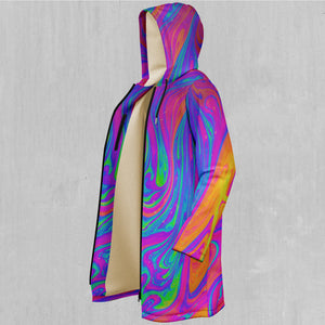 Acidic Drip Zip Up Cloak (White Fur)