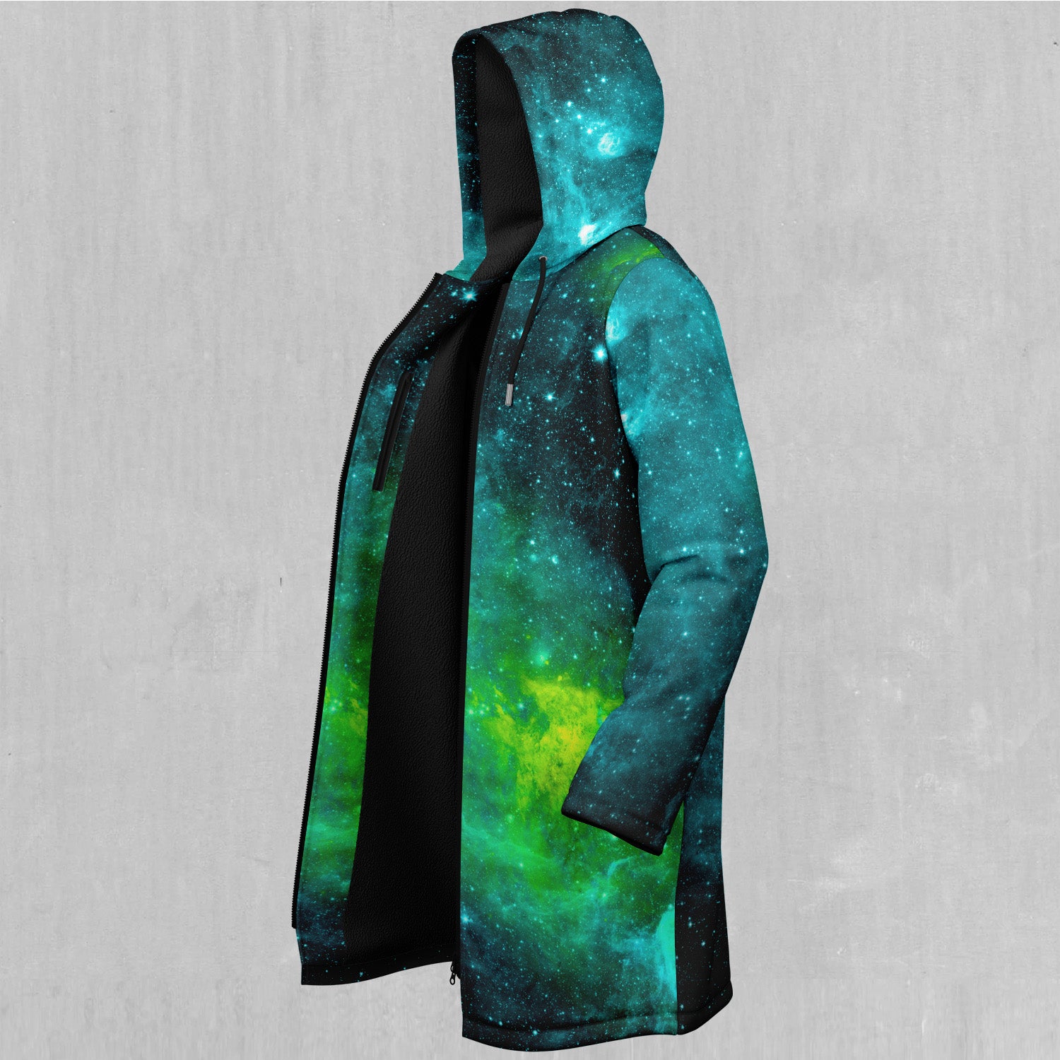 Acidic Realm Zip Up Cloak (Black Fur)