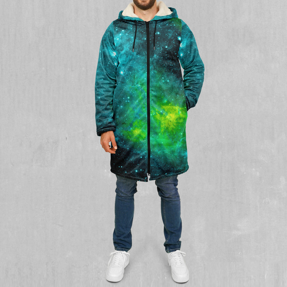Acidic Realm Zip Up Cloak (White Fur)