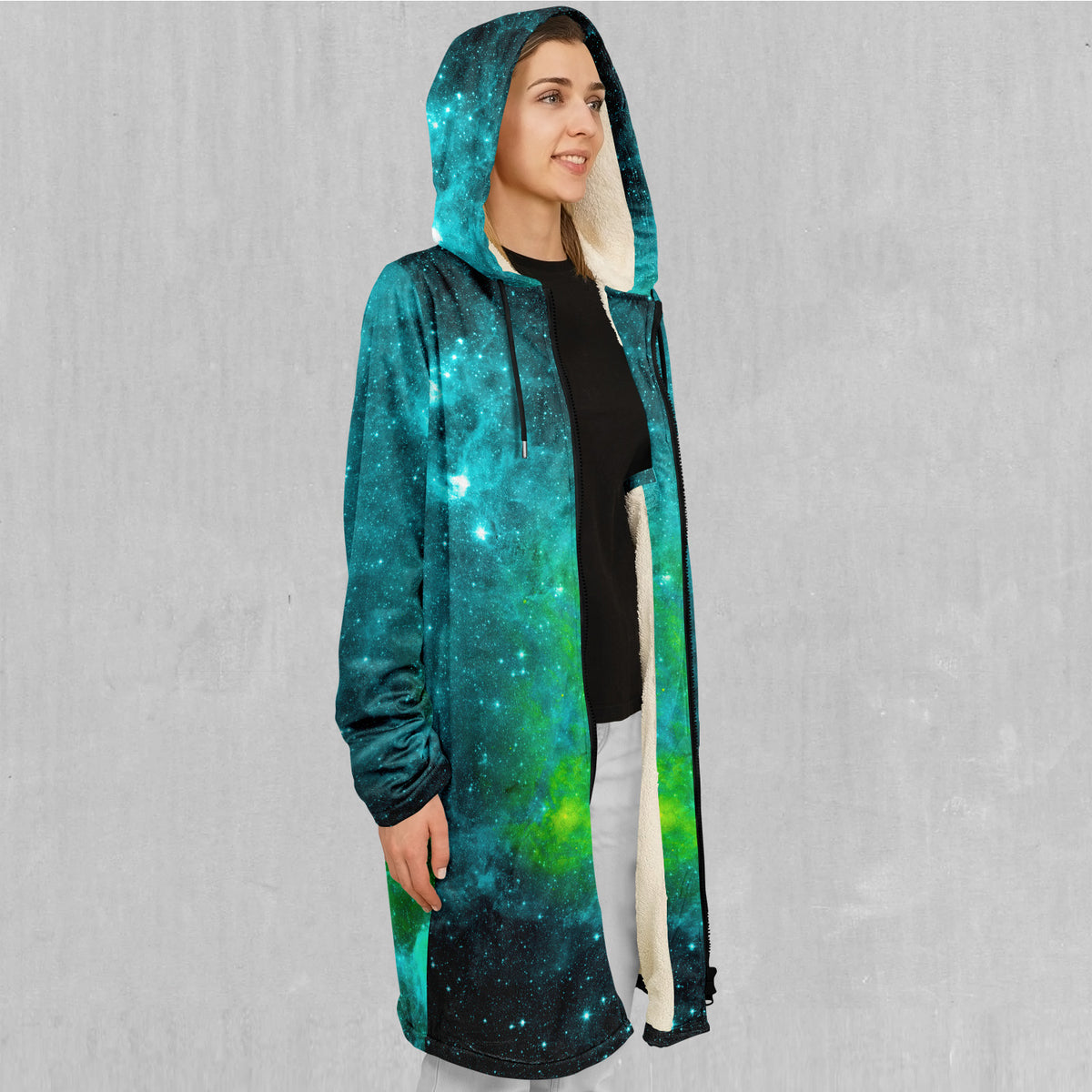 Acidic Realm Zip Up Cloak (White Fur)