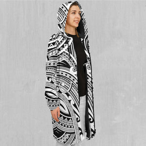 Ancient Tribe Zip Up Cloak (Black Fur)