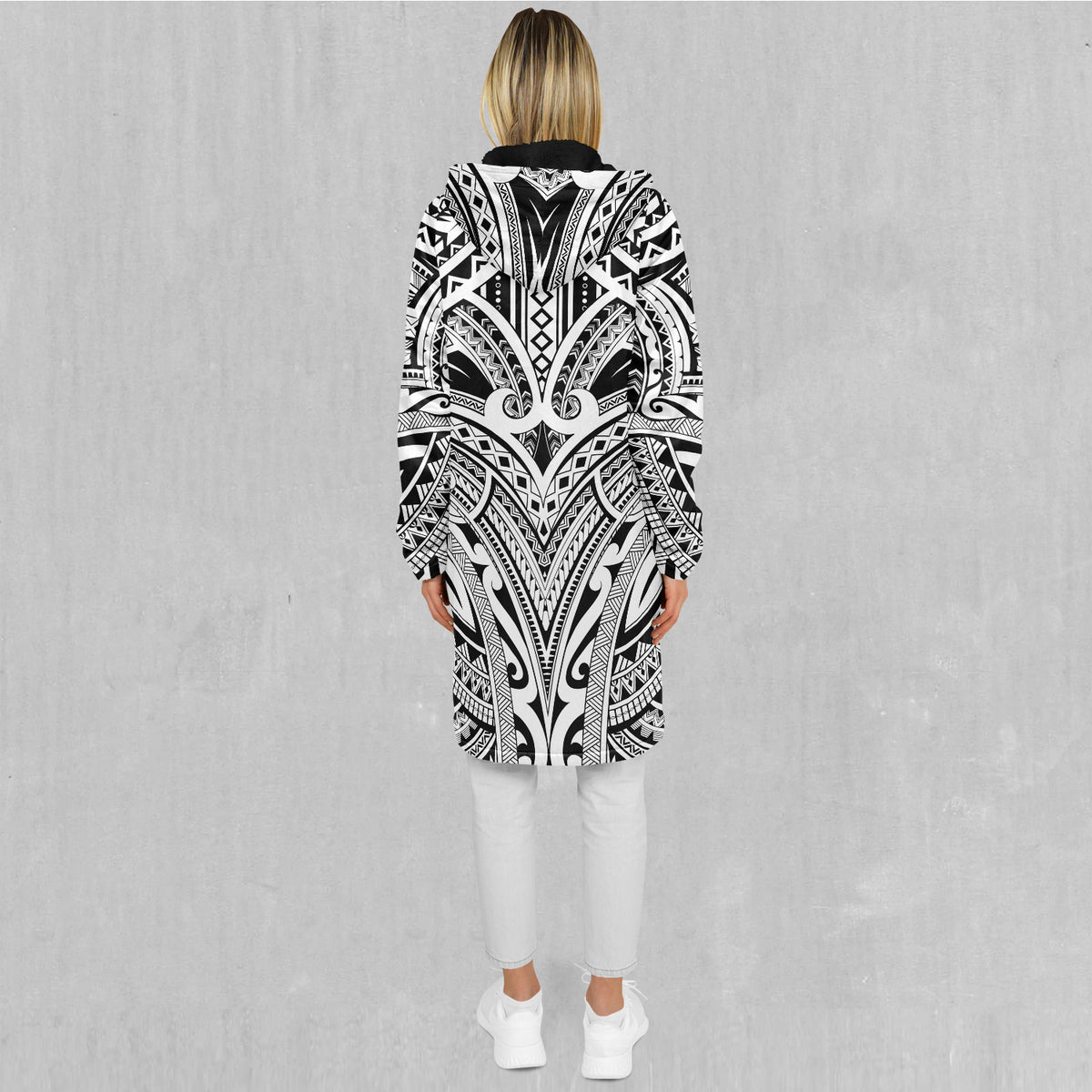 Ancient Tribe Zip Up Cloak (Black Fur)