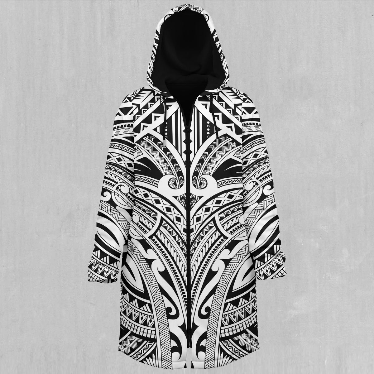 Ancient Tribe Zip Up Cloak (Black Fur)