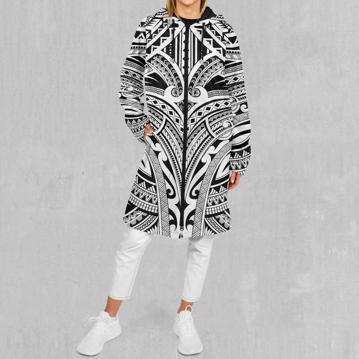 Ancient Tribe Zip Up Cloak (Black Fur)