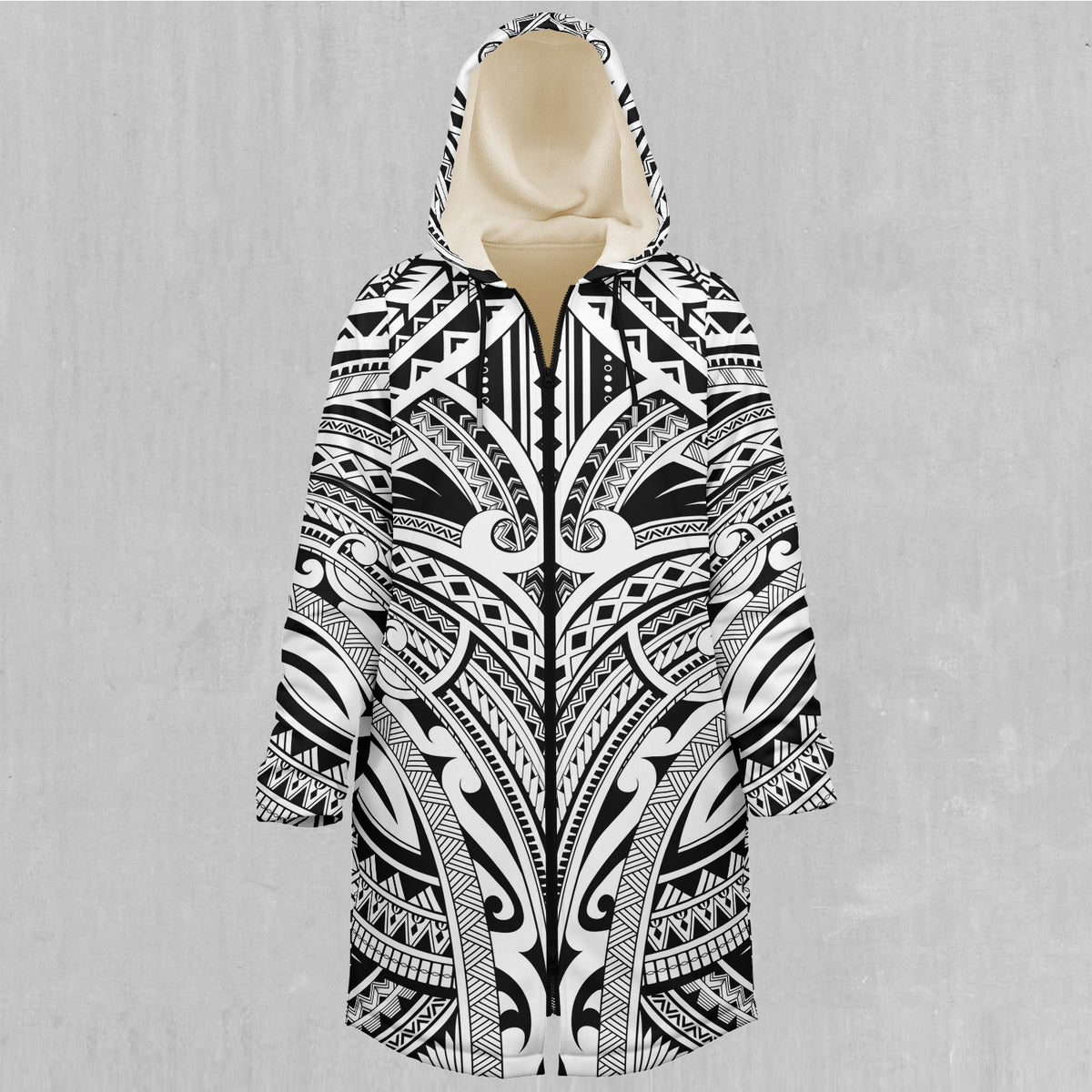 Ancient Tribe Zip Up Cloak (White Fur)