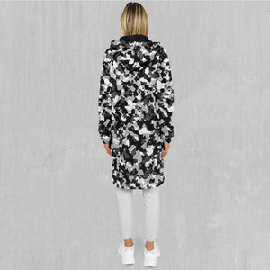 Arctic Camo Zip Up Cloak (Black Fur)