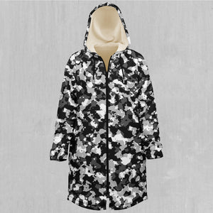 Arctic Camo Zip Up Cloak (White Fur)