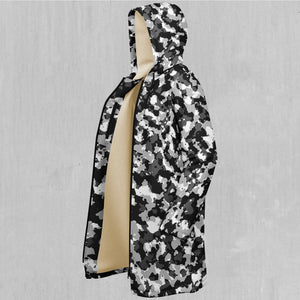 Arctic Camo Zip Up Cloak (White Fur)