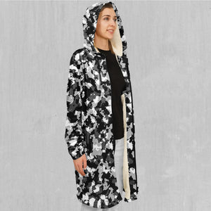 Arctic Camo Zip Up Cloak (White Fur)