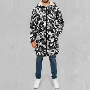 Arctic Camo Zip Up Cloak (White Fur)