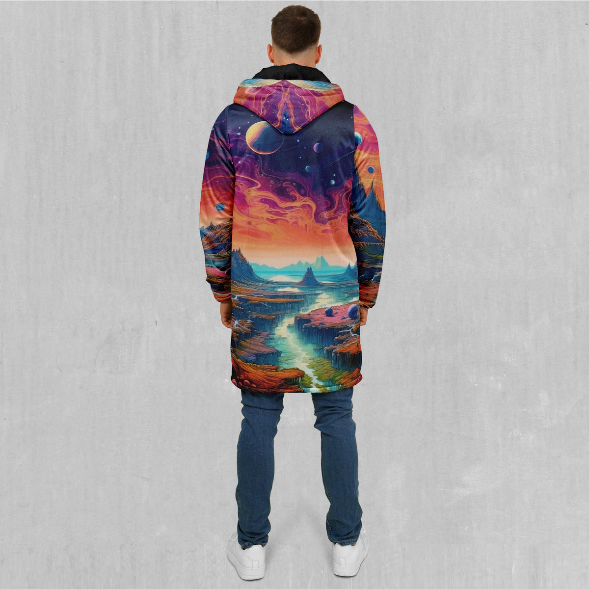 Astral Odyssey Zip Up Cloak (Black Fur)