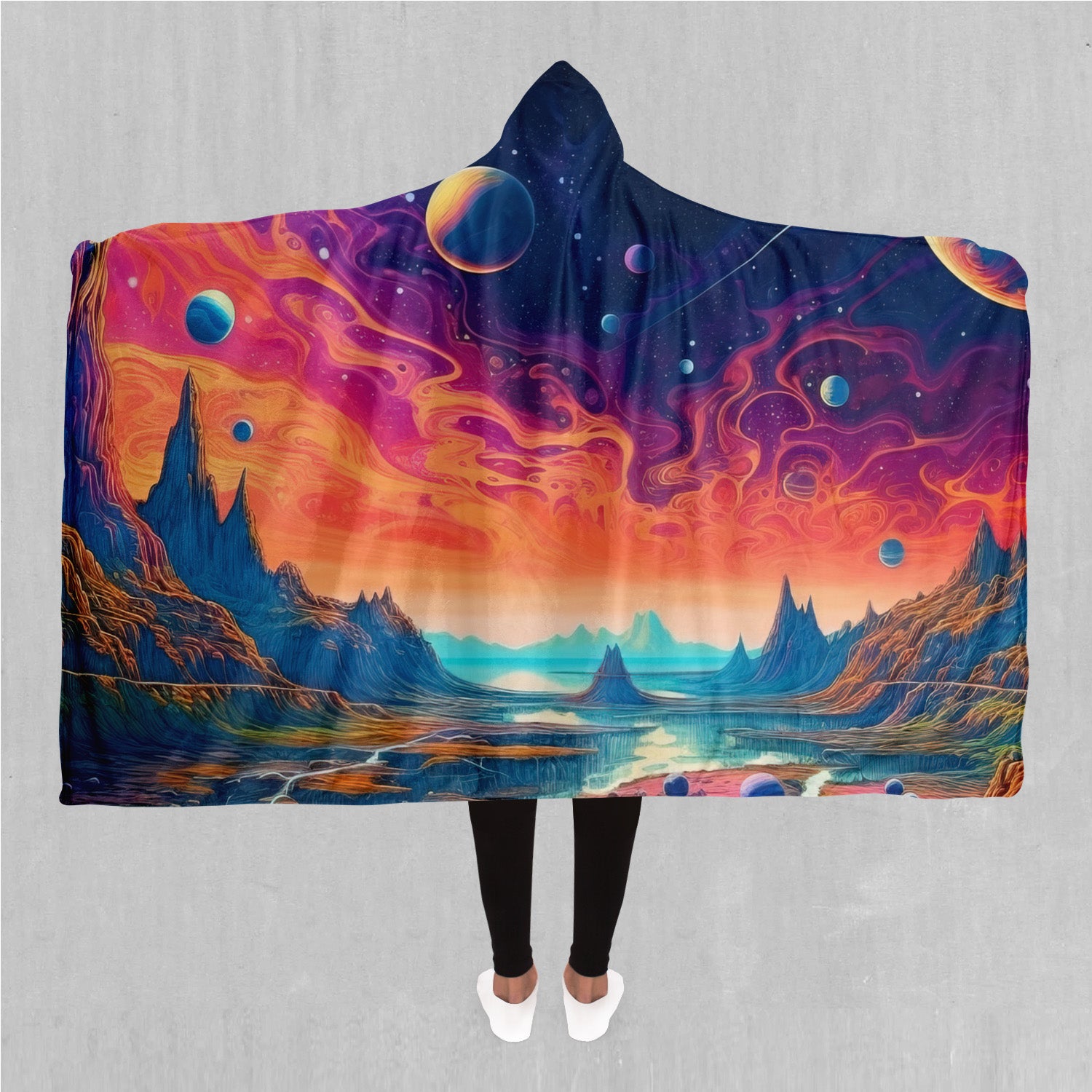 Astral Odyssey Hooded Blanket