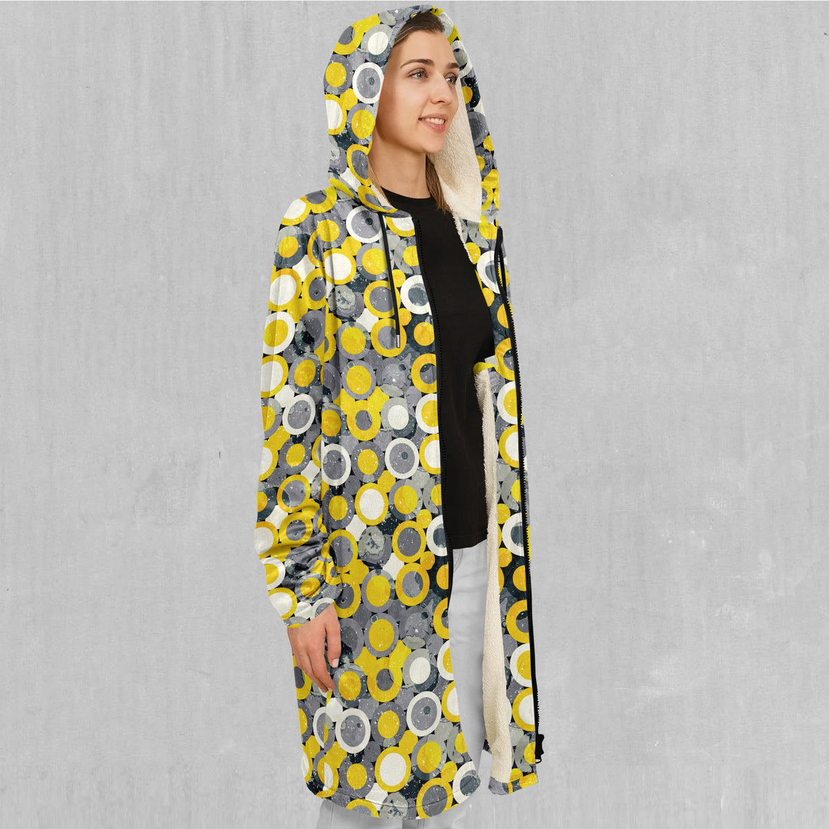 Bass Boosted Zip Up Cloak (White Fur)