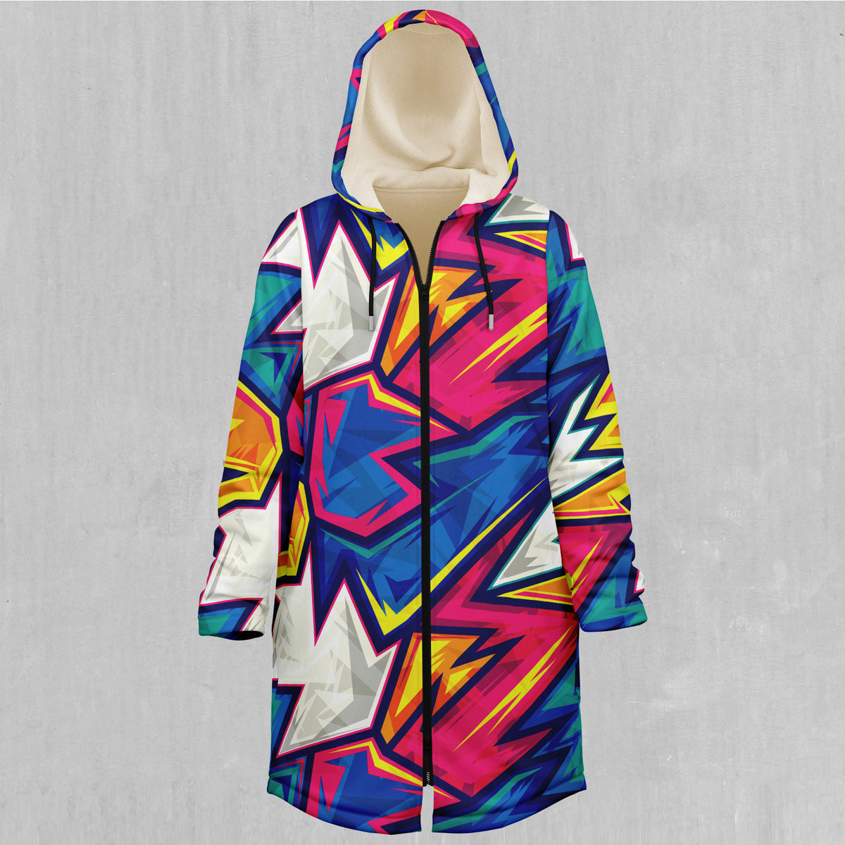 Blitz Zip Up Cloak (White Fur)