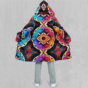 Blossoming Spectrum Zip Up Cloak (Black Fur)