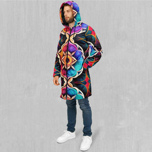 Blossoming Spectrum Zip Up Cloak (Black Fur)