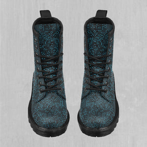 Blue Cybernetic Women's Lace Up Boots