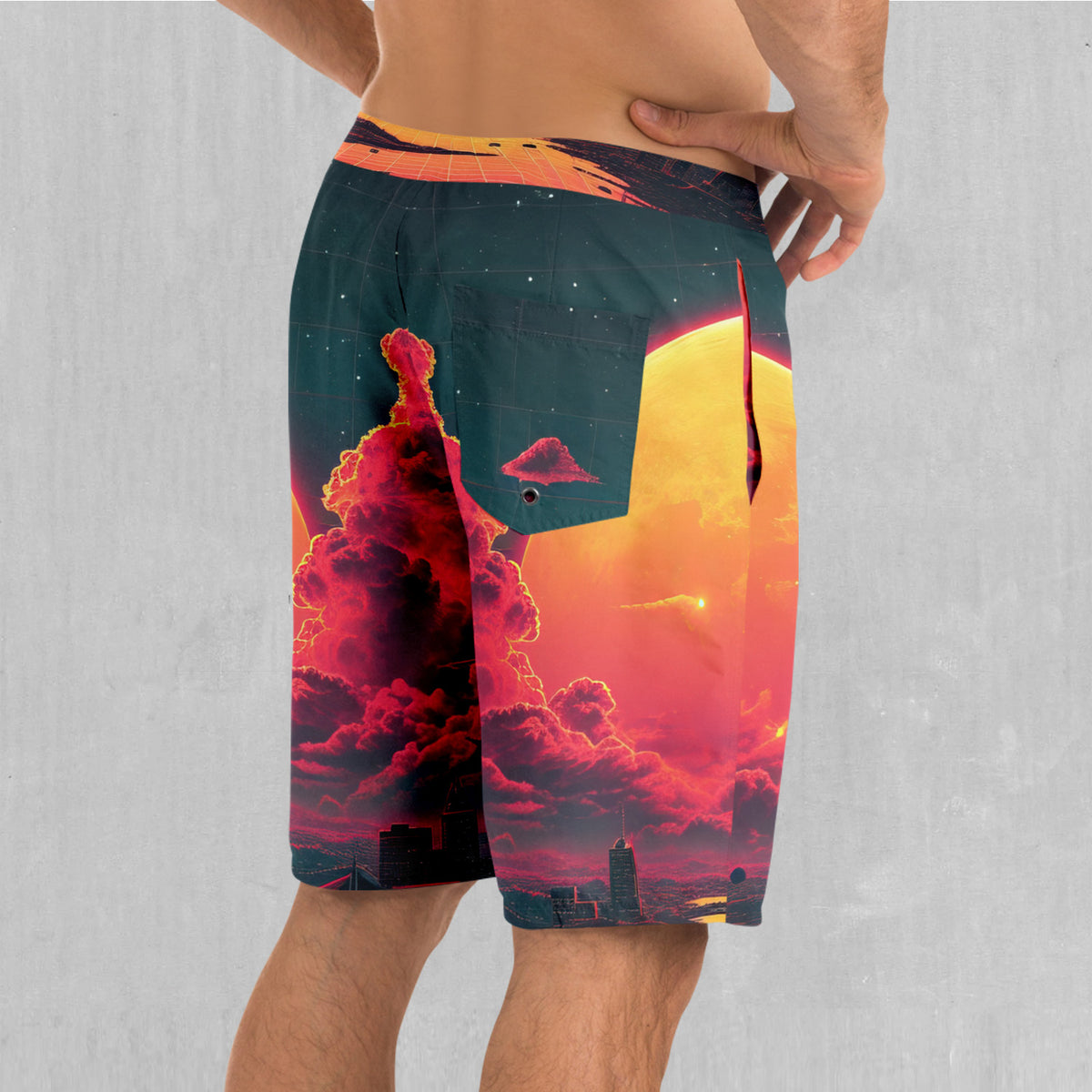Cyber Skyline Board Shorts