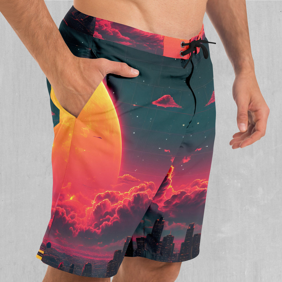 Cyber Skyline Board Shorts