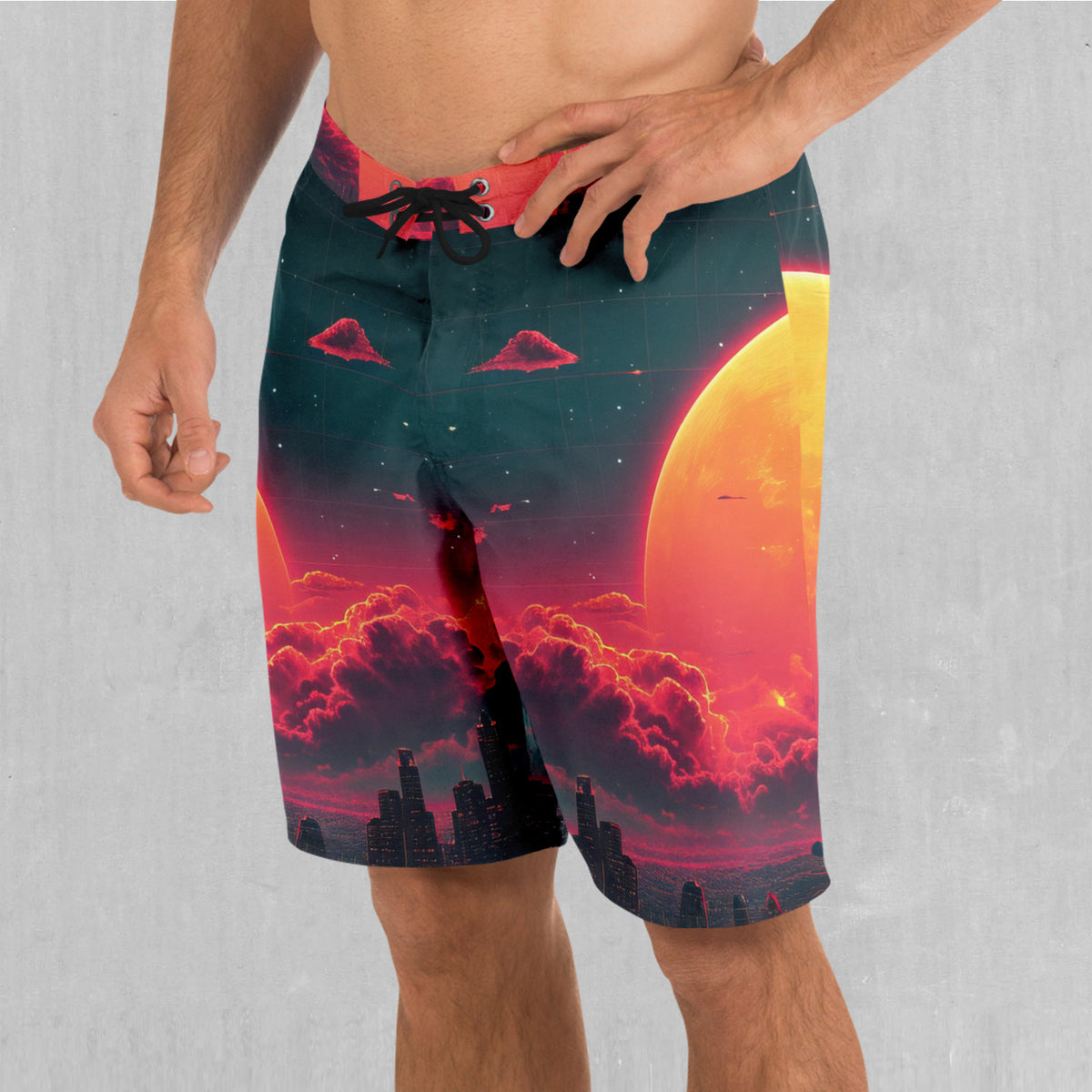 Cyber Skyline Board Shorts