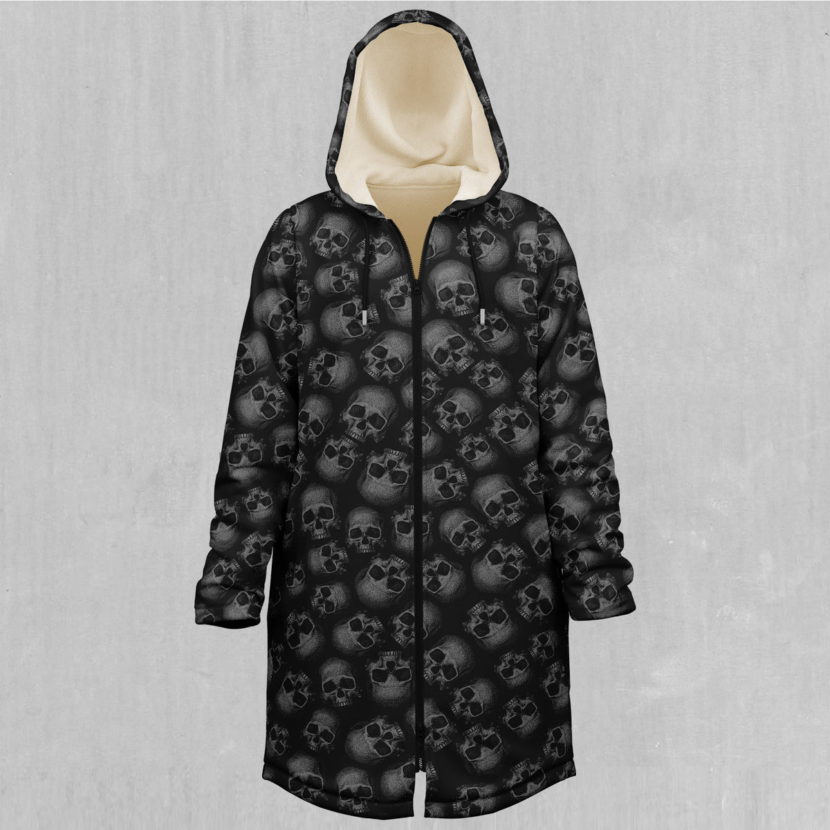 Boneyard Zip Up Cloak (White Fur)