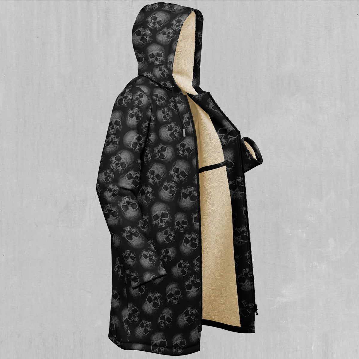 Boneyard Zip Up Cloak (White Fur)