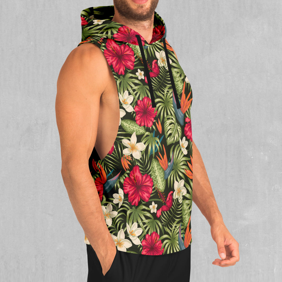 Botanical Sleeveless Hoodie