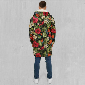 Botanical Zip Up Cloak (White Fur)