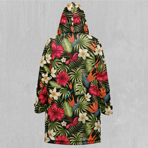 Botanical Zip Up Cloak (White Fur)