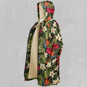 Botanical Zip Up Cloak (White Fur)