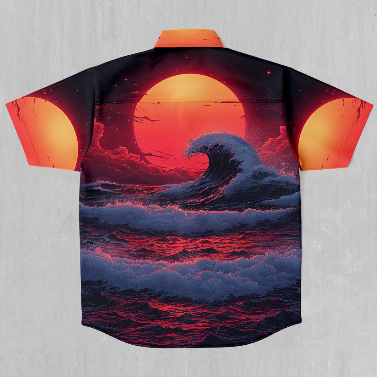 The Synthwave off Kanagawa Button Down Shirt