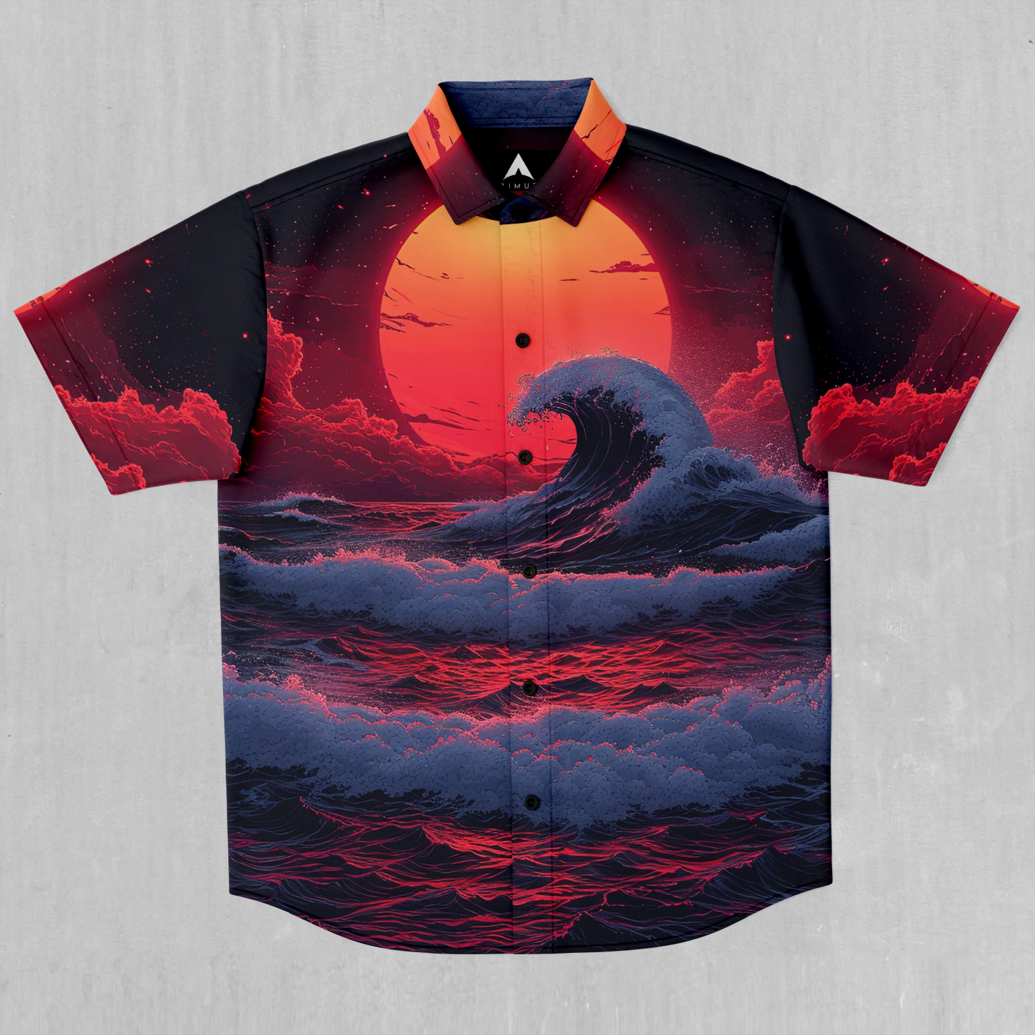 The Synthwave off Kanagawa Button Down Shirt