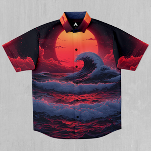 The Synthwave off Kanagawa Button Down Shirt
