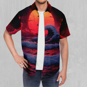 The Synthwave off Kanagawa Button Down Shirt