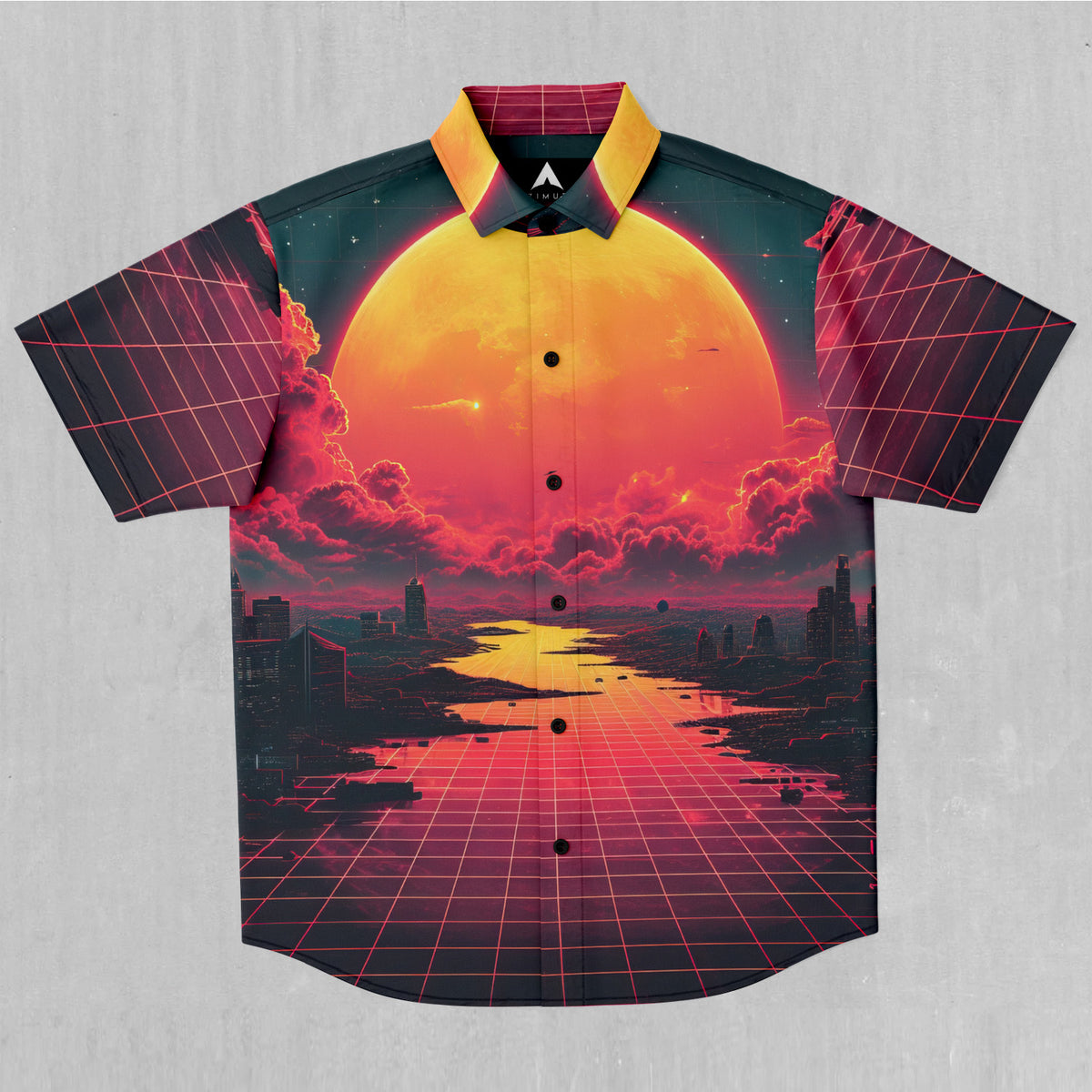 Cyber Skyline Button Down Shirt