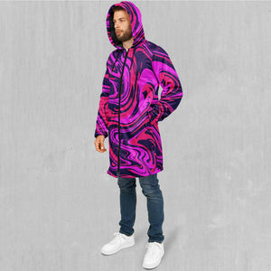 Candy Drip Zip Up Cloak (Black Fur)