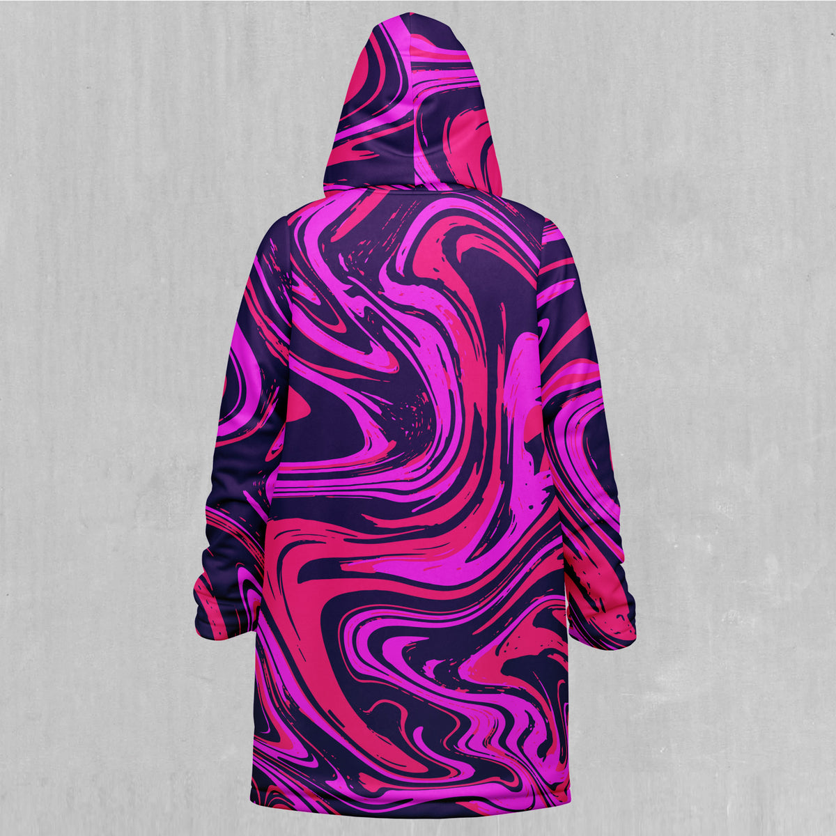 Candy Drip Zip Up Cloak (Black Fur)