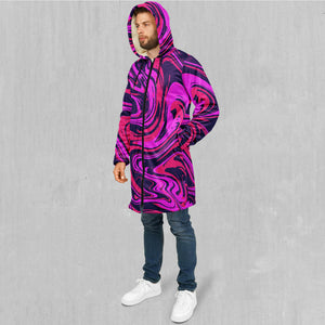 Candy Drip Zip Up Cloak (White Fur)