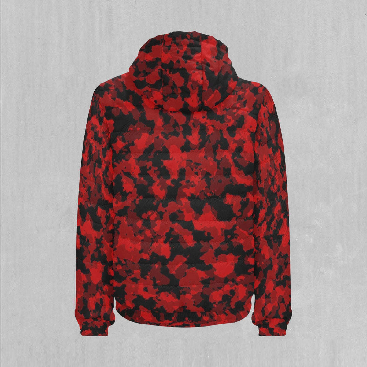 Cardinal Red Camo Puffer Jacket
