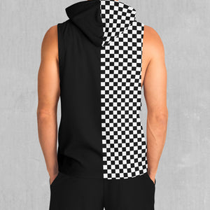 Checkerboard Sleeveless Hoodie