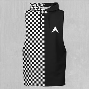 Checkerboard Sleeveless Hoodie