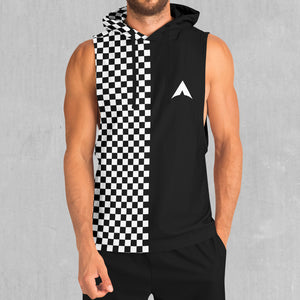 Checkerboard Sleeveless Hoodie