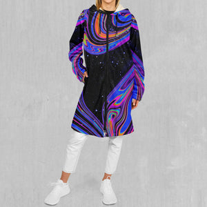 Chromatic Cosmos Zip Up Cloak (White Fur)