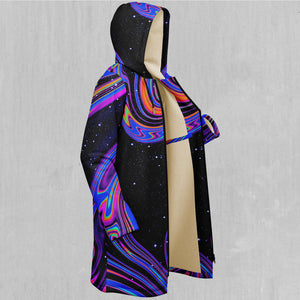 Chromatic Cosmos Zip Up Cloak (White Fur)