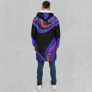 Chromatic Cosmos Zip Up Cloak (White Fur)