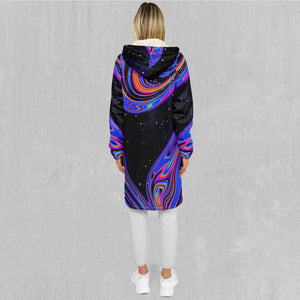 Chromatic Cosmos Zip Up Cloak (White Fur)