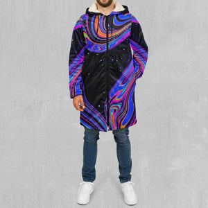 Chromatic Cosmos Zip Up Cloak (White Fur)