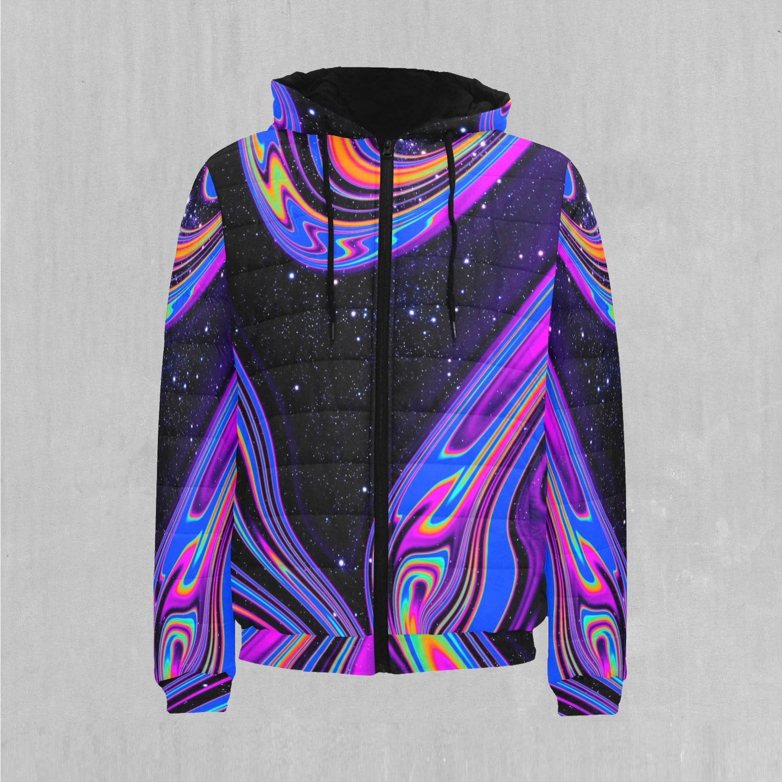 Chromatic Cosmos Puffer Jacket