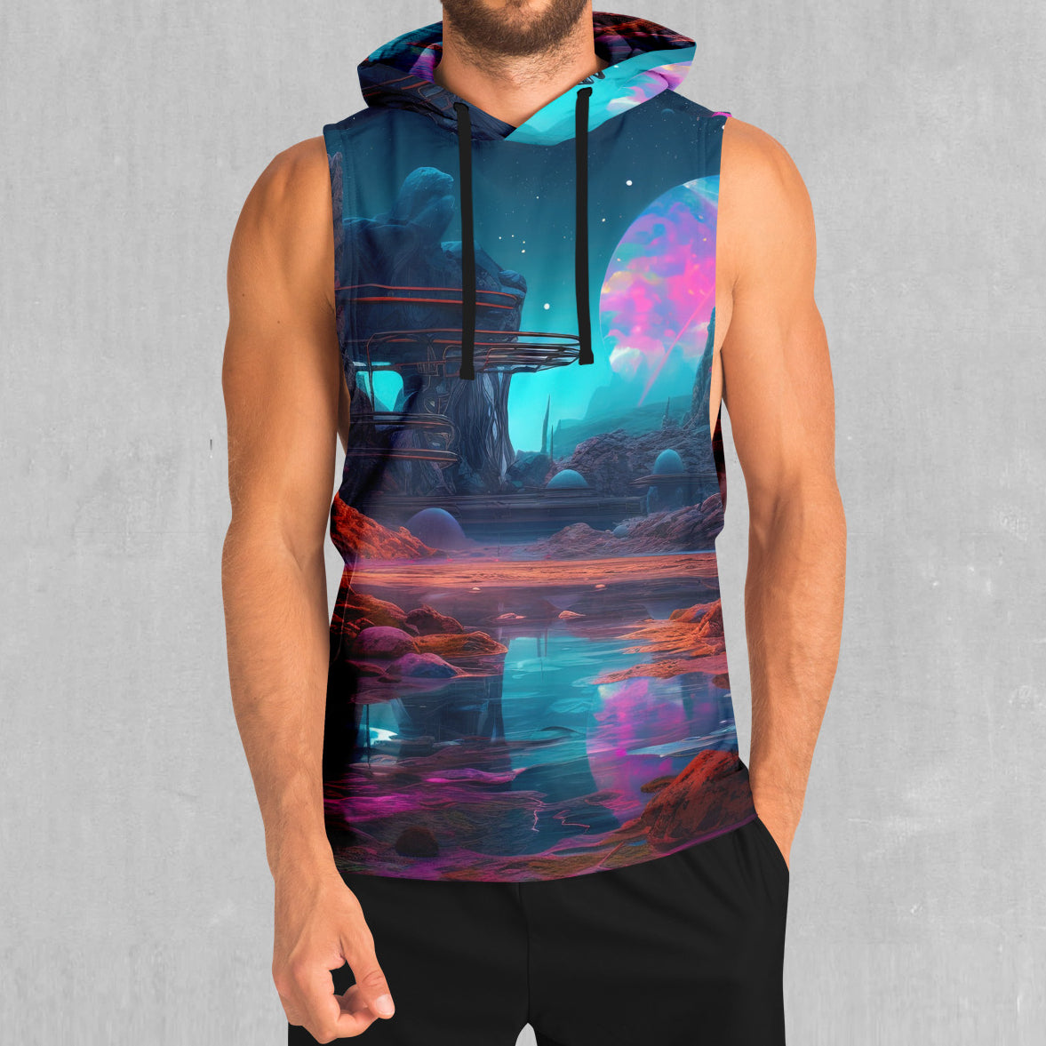 Cosmic Cove Sleeveless Hoodie