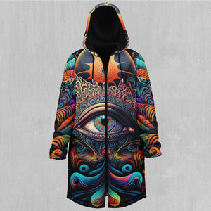 Cosmic Eye Zip Up Cloak (Black Fur)